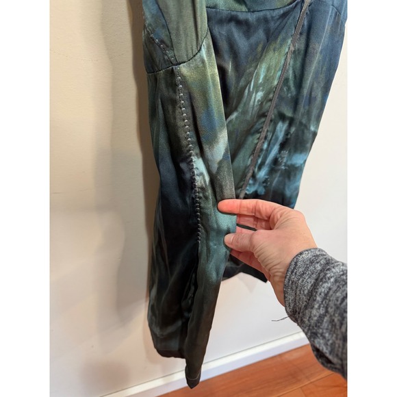 Diesel‎ Black Gold Label Silk Racerback Mini Dress Sz XS Oil Slick Tie Dye - Picture 6 of 9